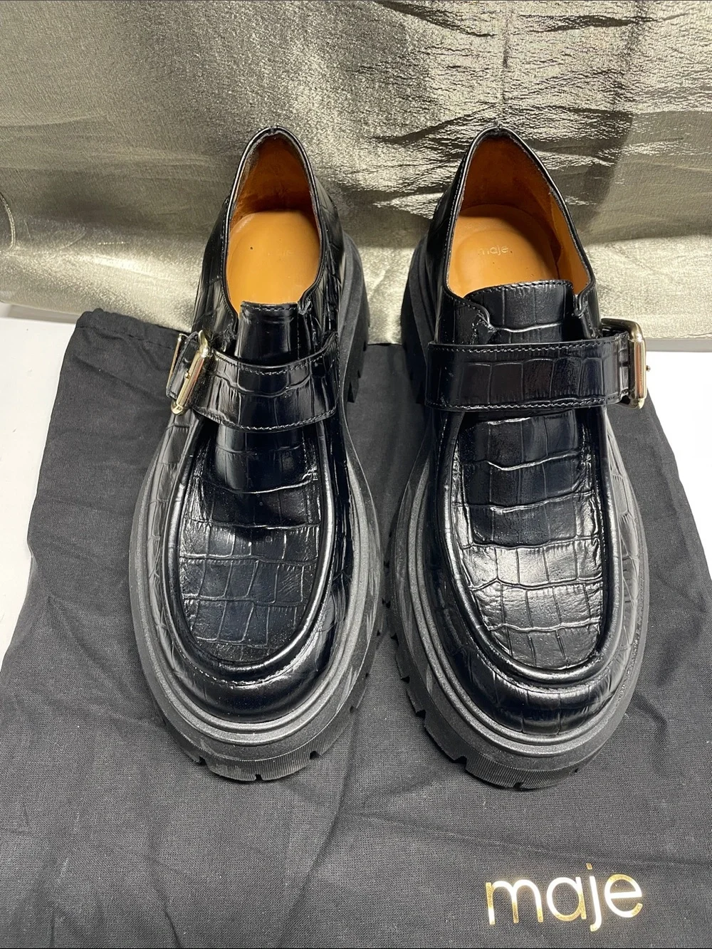 Ferbie Buckled Platform Flats